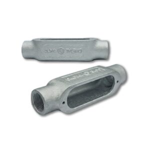 Caja Condulet Tipo C 4″ Form 5 Hierro electrogalvanizado ZN C/Tapa, UL