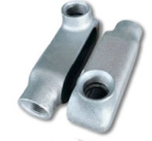 Caja Condulet Tipo LR 4 Form 5 de Hierro electrogalvanizado ZN certificación UL