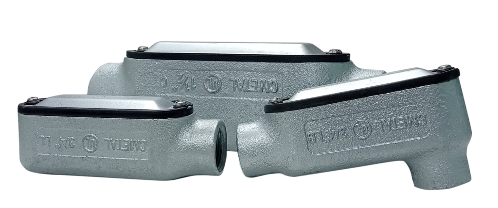 caja condulet de hierro galvanizado en caliente tipo c t x lr ll lb form 5 con ul
